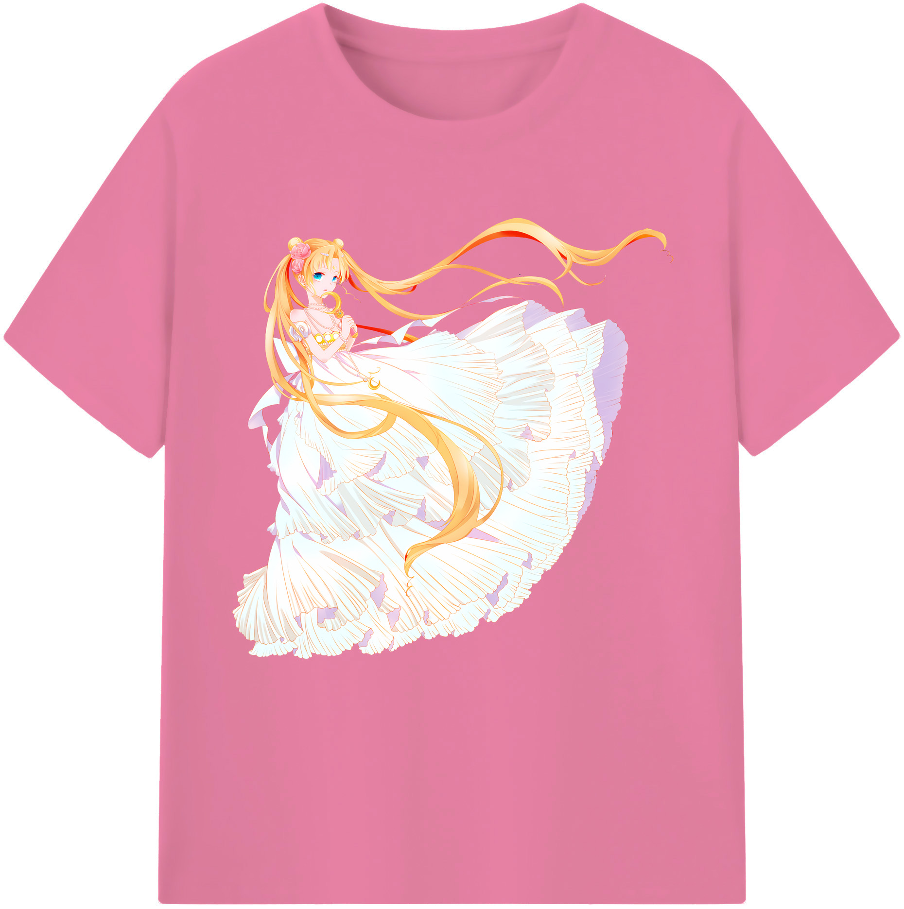 （画像用） 美少女戦士セーラームーン 愛野 美奈子 あいの みなこ Sailor Moon Aino Minako 綿100％半袖Tシャツ（フロントプリント）